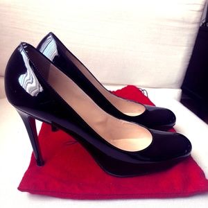Christian Louboutin Black Patent Simple Pump 100mm